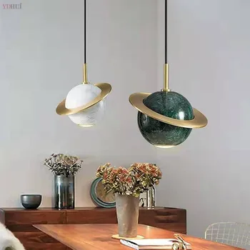 Moderne Glas Kugle Vedhæng Lys Til Spisestue Indendørs Hjem Køkken Inventar Hængende Lampe Bar Restaurant Indretning Armatur Glans
