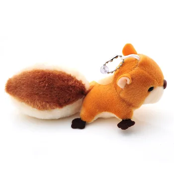 10stk søde lille egern plys legetøj, mini egern vedhæng overdimensionerede hale-tasten, taske ornamenter.