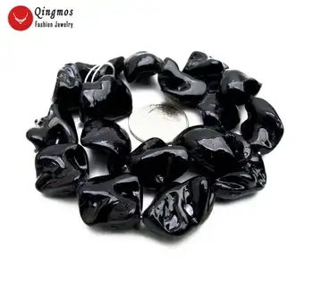 Qingmos 15*20mm Barok Black Sea Shell Pearl Perler til smykkefremstilling Halskæde, Armbånd, Øreringe DIY Løse Tråde 15