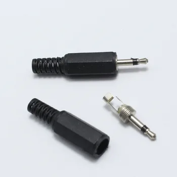 4stk 2,5 mm DC Plug 2.5 2Pole Mono Audio-Stik Svejsning Type Mikrofon Adapter Stik