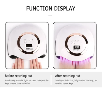 168W søm lampe quick-tørring induktion UV grænseoverskridende led neglelak, lim bagning UV-lampe LED-Lampe til Manicure Negle Tørretumbler 2020