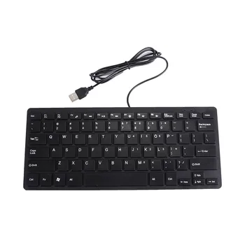 Ultra Tynd Rolig Lille Kabelbaseret Tastatur, Mini Mms-USB-Tastaturer til Bærbare PC Computer SGA998