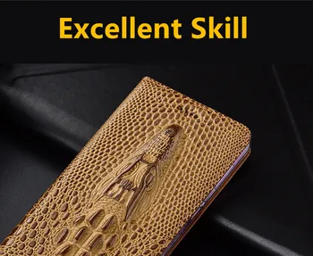 Krokodille korn ægte læder-kort lomme telefon tilfældet for Xiaomi Redmi K30 Pro/Redmi K30/Redmi K30i telefon taske magnetiske hylster