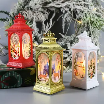 Købe Jul lanterne lys led holder jul dekoration nat lys kreative glædelig < Led-lamper \ Loneabrahamsen.dk