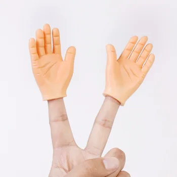 1 Sæt Sjove Søde Lille Finger Silikone Handsker Kat Massage Af Venstre og Højre Hånd-Modellen Små Hænder Cat Toy Finger Handsker