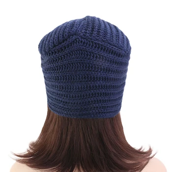 Kvinder Turban Knude Headwrap Vinteren Uldne Turban Hat på Tværs af Snoet Hætte Nationale Kostume Hat XRQ88