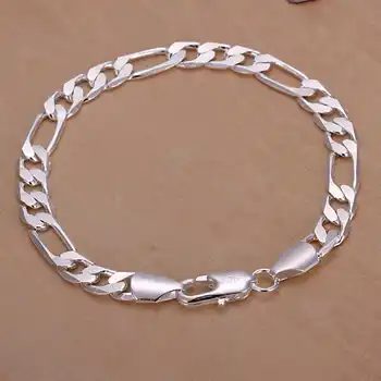 Forsølvet armbånd til kvinder Snoet Tyk kæde bryllup smykker minimalistisk Detail for hustru Jubilæum H200