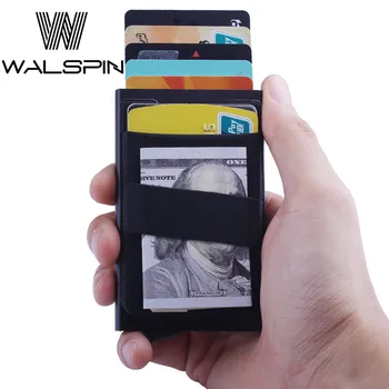 Aluminium Slank Tegnebog for Mænd & Kvinder ID-Kort Holder RFID-Blokering Mini Metal Tegnebogen Automatisk Pop op Kreditkort Pung Drop Skib