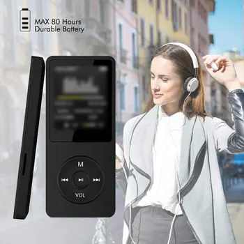 Bærbare MP3-Afspiller Med LCD-Skærmen FM-Radio, Video-Hifi-Afspiller Film, E-bøger, Musik-Afspillere Med Indbygget Mikrofon