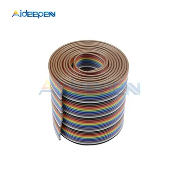 1M 40Pin Dupont Kabel-Rainbow Flat Line Support Loddet Stik Ledning