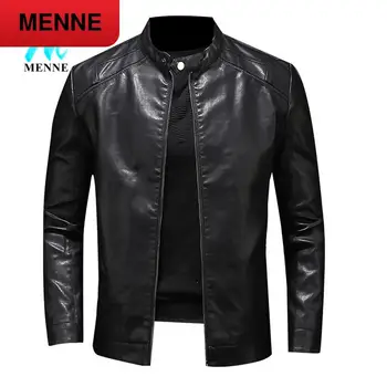 MENNE læder jakke mænd frakke Motorcykel / fritid (jakke mænd PU læder jakke mænds jakke