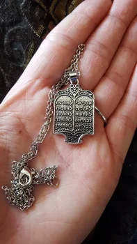 Herre Tibetanske Kæde Jødiske Gravering Torah-Rulle 10 Bud Vedhæng Halskæder Etniske Smykker