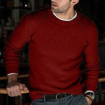 Garmenting Plus Størrelse herre langærmet Sweater Top Pullovere masculinas trække homme ropa Strikket Sweater Gul Grå Mand Tøj