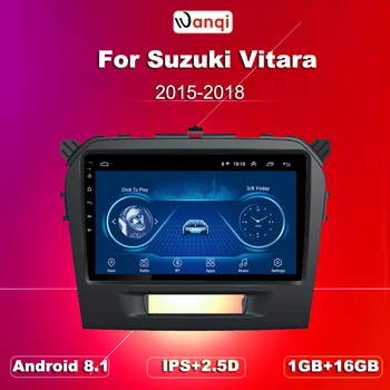 9 tommer Android 8.1 2.5 D Hærdet HD Touchscreen Radio for Suzuki Vitara-2018 med Bluetooth, USB, WIFI støtte SWC
