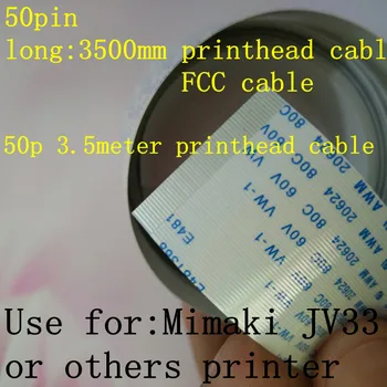 10pieces/masse FuLiSiTe 50pin 3,5 meter JV33 printer kabel 50pin 3500mm printhoved kabel 50p 3,5 meter FFC kabel