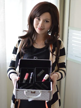 Stor Kapacitet Gør Op Arrangør af Høj Kvalitet Cosmetic Organizer Multifunktion Kvinder opbevaringsboks rangement maquillage Makeup Box