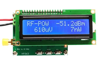 RF Power Meter 1MHz til 10GHz -50 til 0dBm Digital RF-Signal Måling Meter RF-effekt dæmpning værdi kan være indstillet DC 7-12V