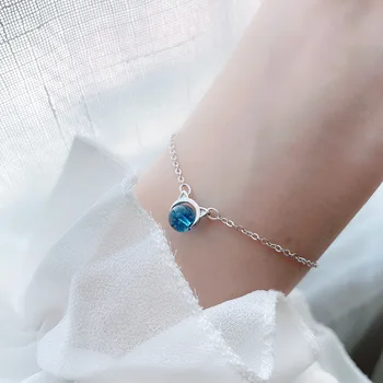 La Monada Kat Blå Perle Armbånd Til Kvinder Kugle 925 Sterling Sølv Armbånd Trendy Fine Smykker I Kvinders Tilbehør