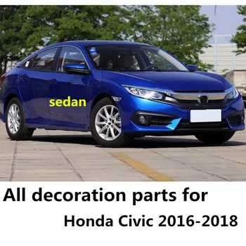 Bil dækning, tilbehør, Indretning midten foran Skift Stall Padle cup lampe trim emhætter Til Honda Civic 10 Sedan 2016 2017 2018