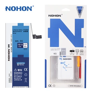 Oprindelige NOHON 1810mAh Batteri Til iPhone 6 med Høj Kapacitet Med Retail Package + Gratis værktøjsmaskiner Til iPhone6 udskiftning