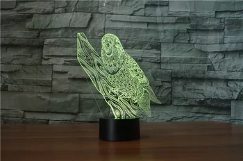 Papegøje 3D-Illusion LED Nat Lys 7 Farve Ændring af Usb-Desk bordlampe Touch Skifte Til Holiday Party Indretning Kids Bedste Gave