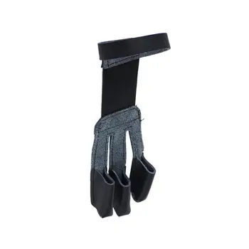 Black Tre-Finger For Finger Arch Udstyr Protector Handske Trække Bue Pil-Bueskydning Handske Pil