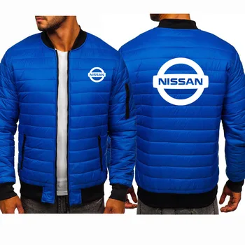 Mode Tykkere Varme frakker Mænd er pullover Nissan bil logo print Mode af høj kvalitet Vinteren fleece polstret varm jakke