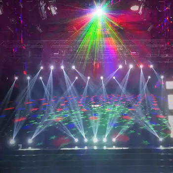 18w Led Disco Lys scenelys DJ Disco Kugle Lampe Lyd Aktiveres Laser Projektor Effekt Lys for Musik til julefrokost