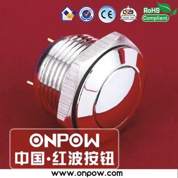 ONPOW 16mm pin-terminal momentan trykknap switch GQ16B-10/J/N