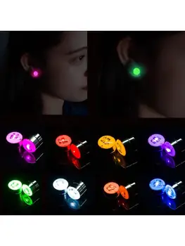 9 Farver Magnetiske lyser LED Blinker Blinker Lysende Øreringe Led-Ingen Piercing Ørestikker Kit Part, Skinnende Smykker