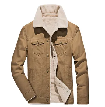 Vinter bomber jakke Mænd Casual-Overtøj som jakker herre bomuld, tyk pels krave varme frakker jaqueta masculino
