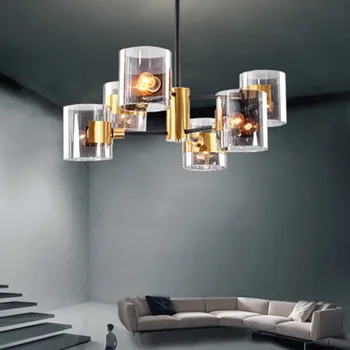 2019 ny Nordisk postmoderne minimalistisk glas lysekrone kreative personlighed stue, soveværelse designer lys luksus lamper