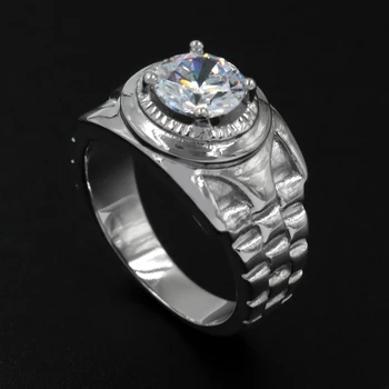 Fashion Ringe Nyt Design, Se Figur Guld sølv farve Mænd Krystal bryllup Ring forlovelsesringe Til Herre