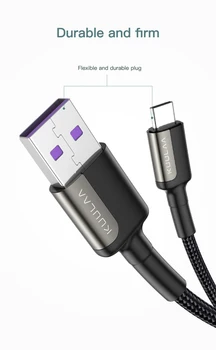 KUULAA USB Type C til USB Type C-Kabel Til Xiaomi Redmi Note 8 7 60W PD KK 4.0 Hurtigt Oplade USB-C Kabel Til Samsung