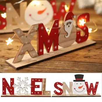 Julepynt til Hjem Træ-Brev Santa Klausul Ornamenter Xmas Hjem middagsselskab Tabel Decors Nye År navidad 2020