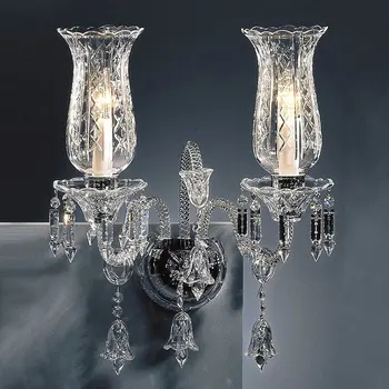 Krystal Lysekrone lampe stue Luksus styl Stor krystal Lysekrone lys trappe lys, stearinlys, romantisk candle-pendel