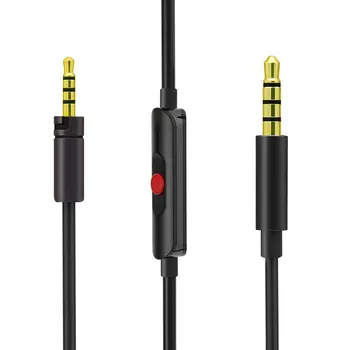 3,5 mm til 2,5 mm Male Udskiftning Lyd Opgradere Kabel-Inline Mic/Fjernbetjening Ledningen til Sennheiser Over-Ear On-Ear Hovedtelefoner
