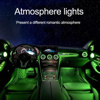 Bagsædet LED turbine udluftningsventil Til Mercedes C /E/ GLC klasse w205 w213 x253 LED luftskrue, der er synkroniseret med omgivende lys