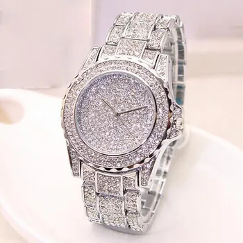 Nye Europæiske mode populære stil kvinder luksus ur mærke Quartz ure Reloj Mujer casual rustfrit stål ure 2021