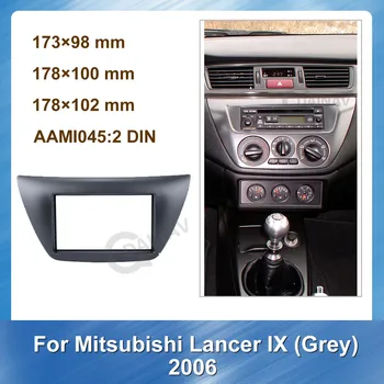 Bil Audio Ramme Fasxia for Mitsubishi Lancer IX 2006 Grå Bil Stereo-GPS Navigation Mount Kit Trim Panel