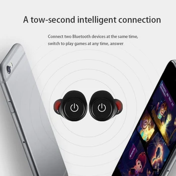 Bærbart Trådløst Bluetooth-Headset Mini Dual Øre Stealth Bluetooth Headset Sport In-Ear Hovedtelefoner Til Iphone Sumsang Smartphone
