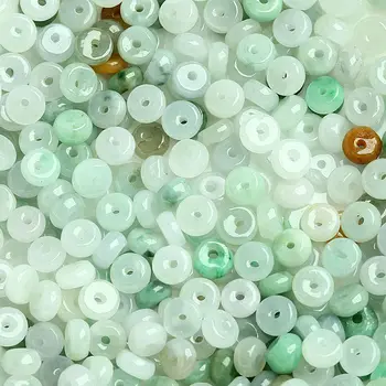 100 stk Naturlig Kvalitet Multi-farve Jadeite Held Cirkel Løs DIY Perle Engros
