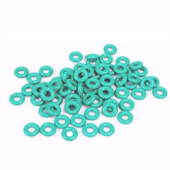 5pcs 3,5 mm wire diameter grønne fluor gummi ring vandtæt isolering tape ydre diameter 87mm~98mm