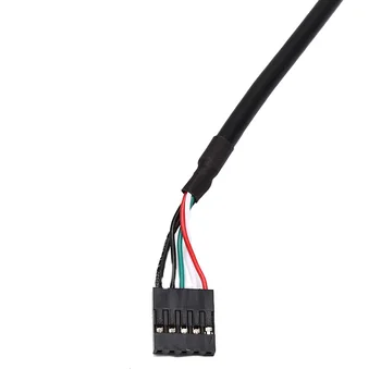 50cm USB 2.0 Type A-han til 5 Pin Female Header Bundkort Adapter Kabel SD - &HI