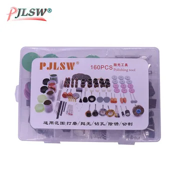PJLSW 160PCS Dremel Mini Drill Roterende Værktøj, Tilbehør Bit Sæt til Slibning Polering Skære Slibende Værktøjer Kits