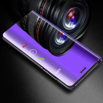 Luksus-Spejl, Telefon Tilfældet For Huawei P20 Pro P30 Mate 20 Lite Y7 S Smart Z 2019 Y5 Flip Cover rustning 9X ære 10 9 lite Støtteben