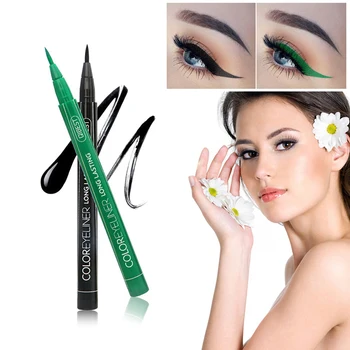 12 Farve Flydende Eyeliner Pen Vandtæt Ikke Blomstrende Let At Bære Eyeliner INS Super Brand Farve Pen