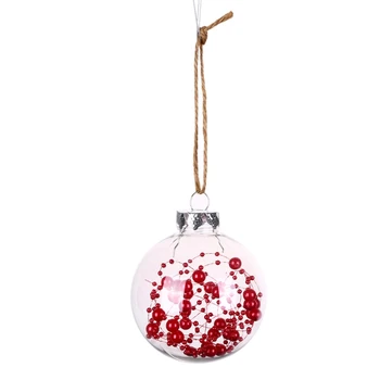 Juletræ Vedhæng Hængende Hjem Ornament Juledekoration Bolden Med Pearl Rattan Vindue Hængende Dekoration