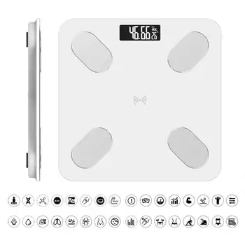 0.1-180kg badevægten Præcise LCD Digital Vægt Fat Vejning Skala Bluetooth-APP Skalaer kropssammensætning Analyzer
