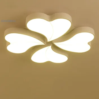 Nordisk kunst hjerte-formet soveværelse led loft lampe moderne simple jern rumbelysning børneværelse undersøgelse lysekrone AC85-265V